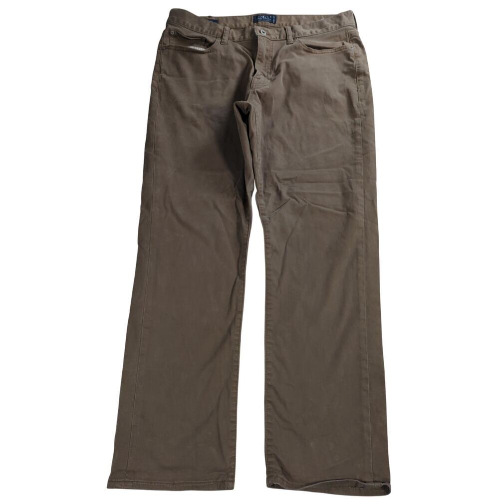 Lucky Brand 410 Athletic Fit Pants Mens 36x30 Brown Khaki Straight Leg Chino